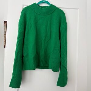 J. Crew Vibrant Green Cowl Neck Sweater